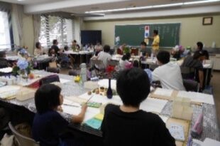 みんな楽しく、親子絵画教室